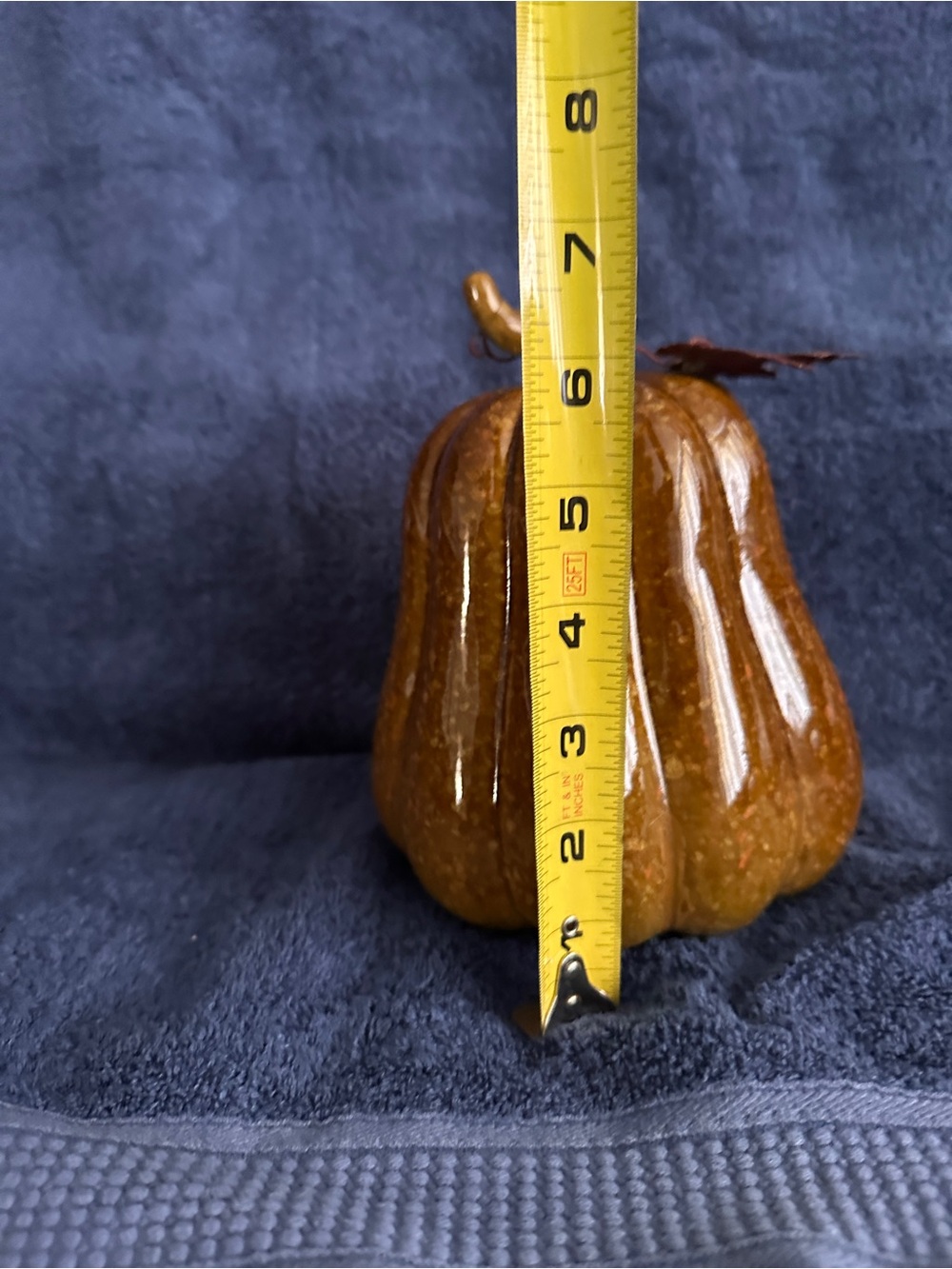 Gold Ceramic Pumpkin Holiday Decor - Picture 4 of 5